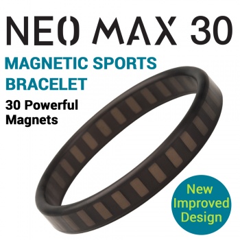 Neo Max 30 Charcoal Black Magnetic Sports Bracelet